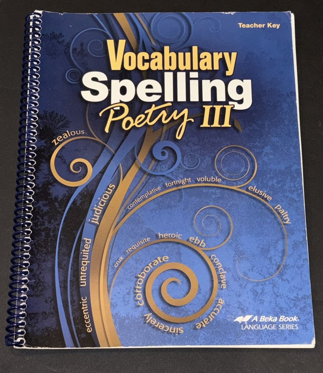 ABEKA VOCABULARY SPELLING POETRY IV Fifth Edition 10th Grade English A Beka 4 EBay