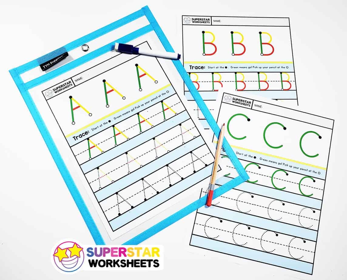 Alphabet Writing Worksheets Uppercase Superstar Worksheets