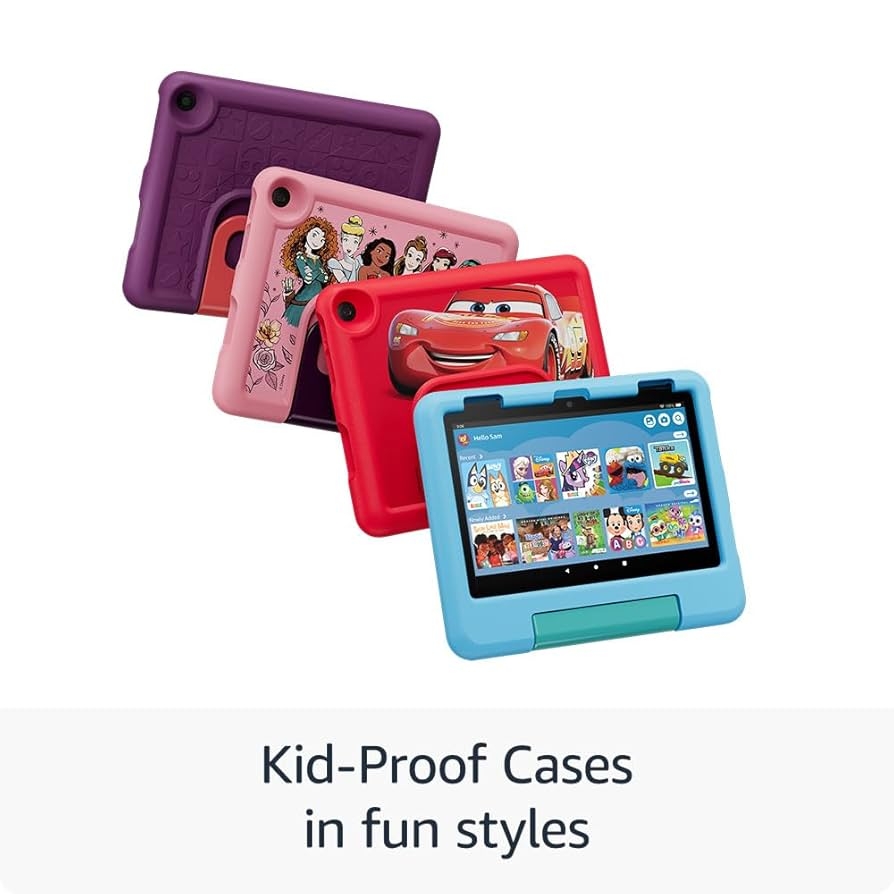 Amazon Amazon Fire HD 8 Kids Tablet newest Model Ages 3 7 With Bright 8 HD Screen Includes Ad free And Exclusive Content Parental Controls And 13 hr Battery 32GB Blue