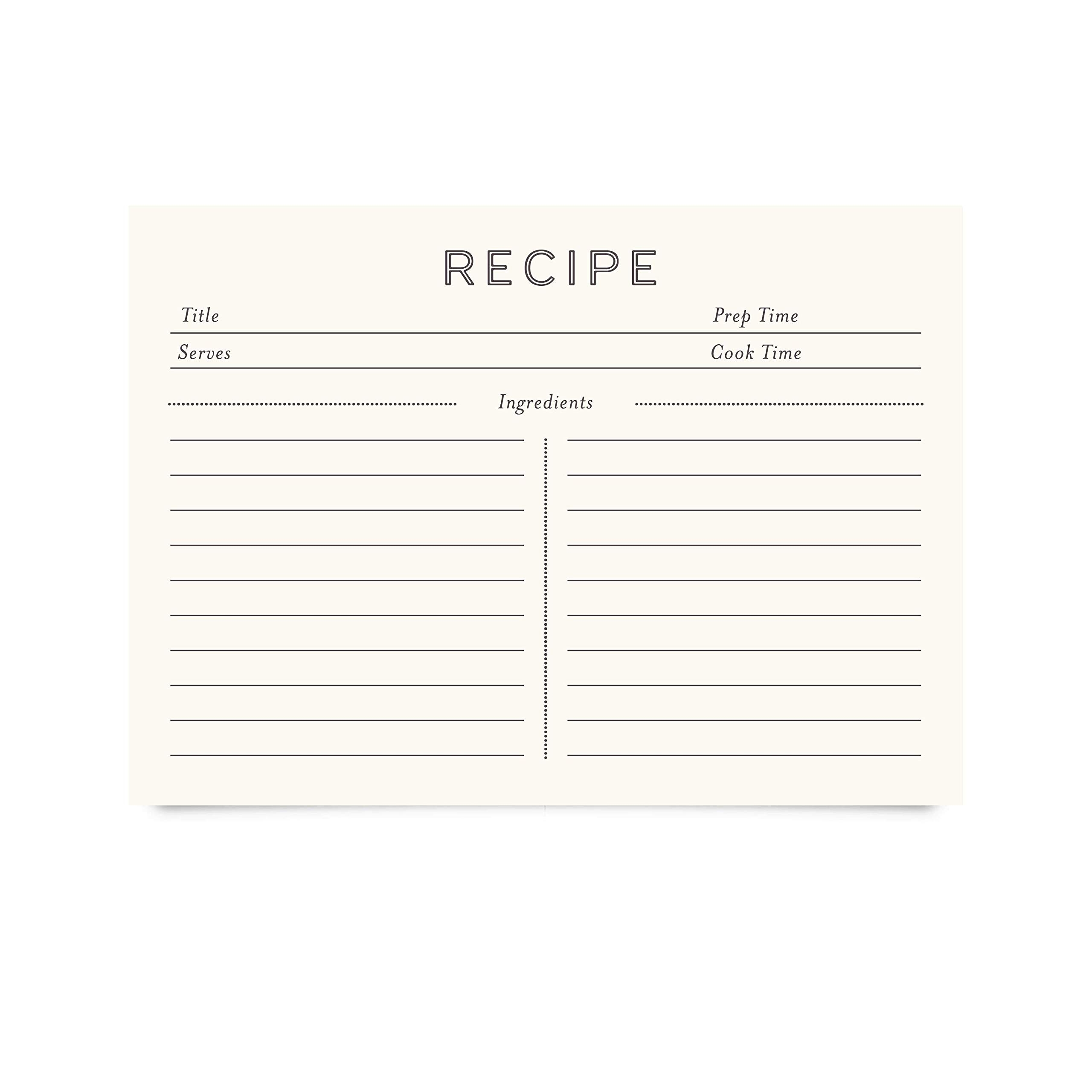 Amazon Jot Mark Recipe Cards 5x7 Inches Blank Double Sided 50 Count Modern Minimal Menu Cards Office Products