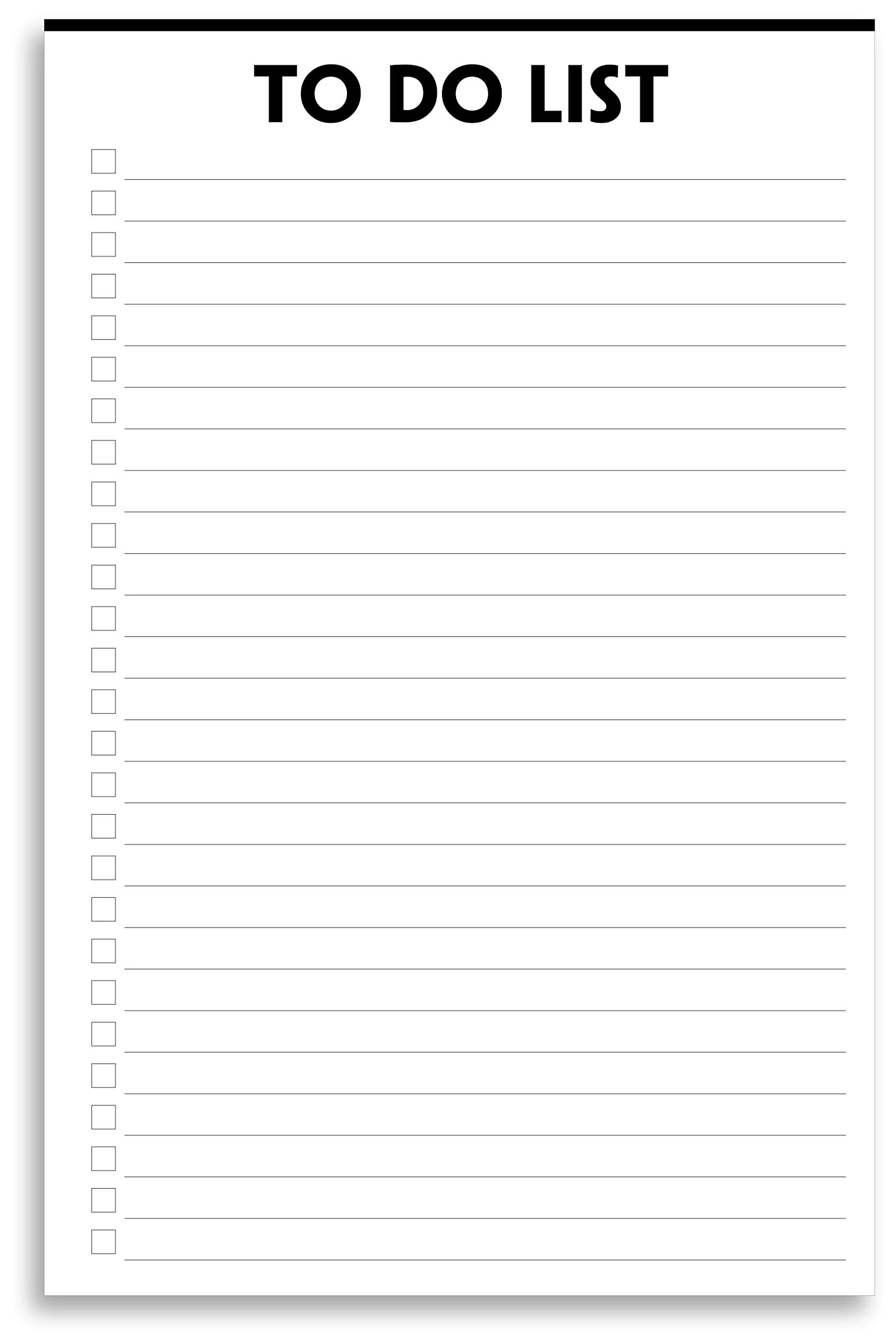 Amazon To Do List Notepad 5 5 x8 2 50 Sheets To Do Notebook With Check List Organizing Tear Off Simple Script College Ruled To Do Planner For Daily Task Office Products