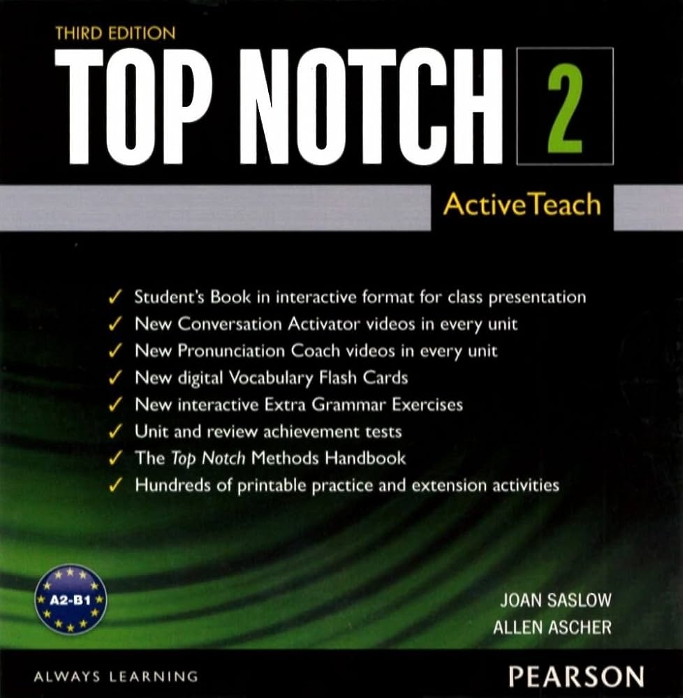 Amazon Top Notch 2 ActiveTeach 3rd Edition 9780133810455 SASLOW ASCHER Libros