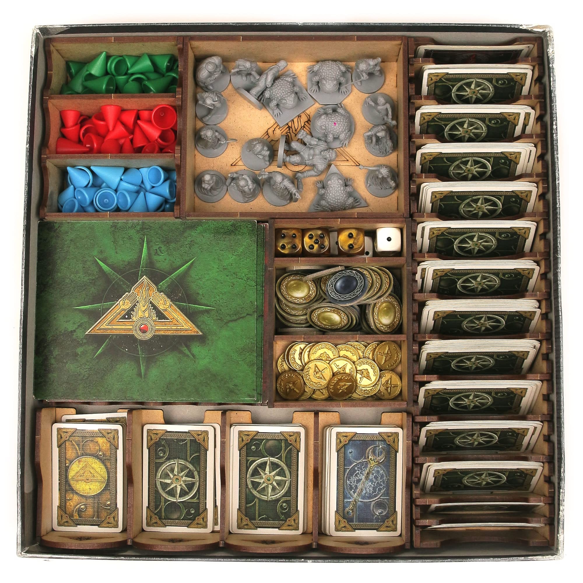 Amazon TowerRex Organizer For Talisman Board Game And Lost Realms Woodland Firelands Deep Realms Expansions Storage Insert Accessories Upgrade 6 8 Expansions Capacity Toys Games