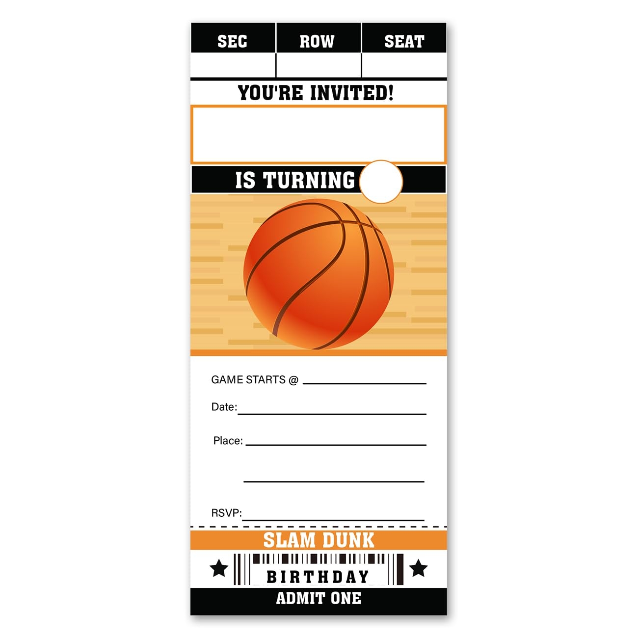 Free Editable Printable Basketball Ticket Invataions