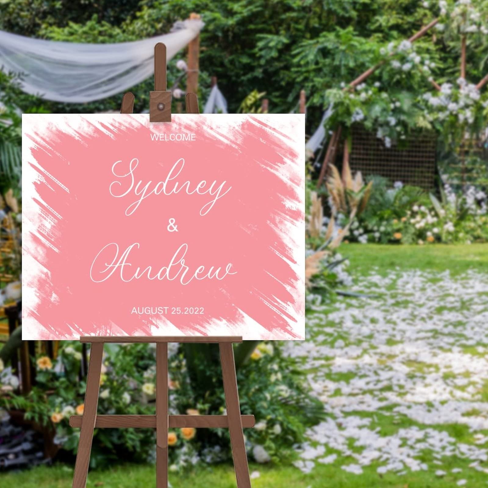 Amazon WengBeauty Editable Minimalist Wedding Sign Custom Text Printable Template Customized With Your Names And Dates Personalized Welcome Wedding Sign 16x20 Inches Home Kitchen