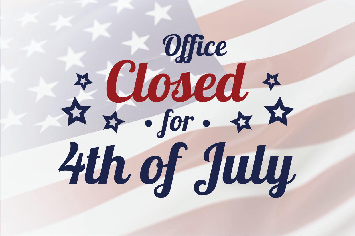 American Flag Background 4th Of July Closed Sign Template Square Signs