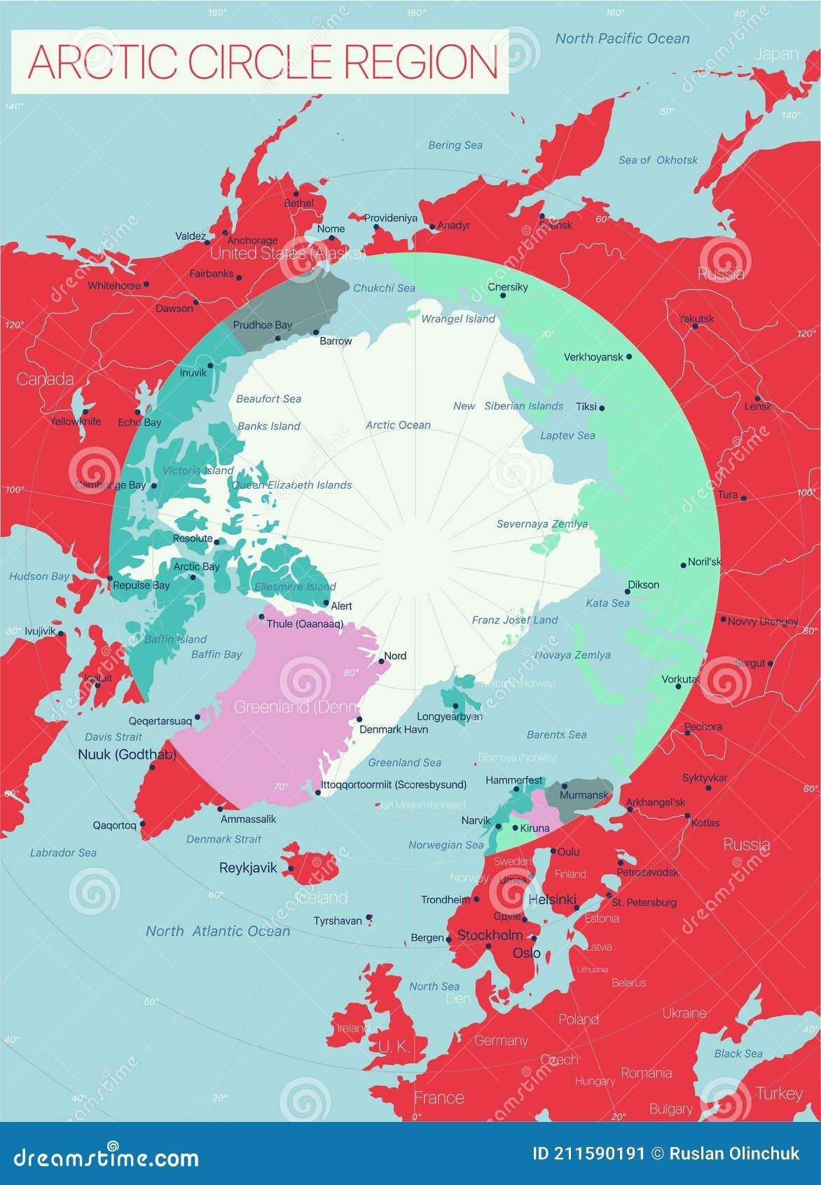 Arctic Circle Map North Stock Illustrations 220 Arctic Circle Map North Stock Illustrations Vectors Clipart Dreamstime