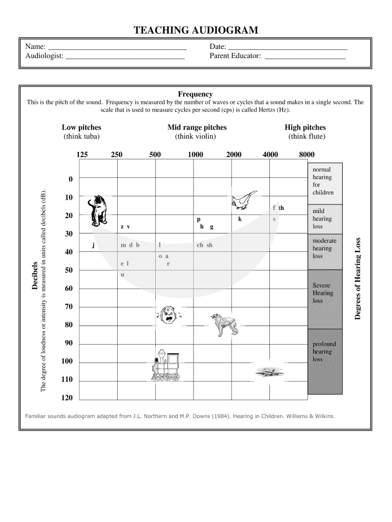 Audiogram Template Excel Fill Online Printable Fillable Blank PdfFiller