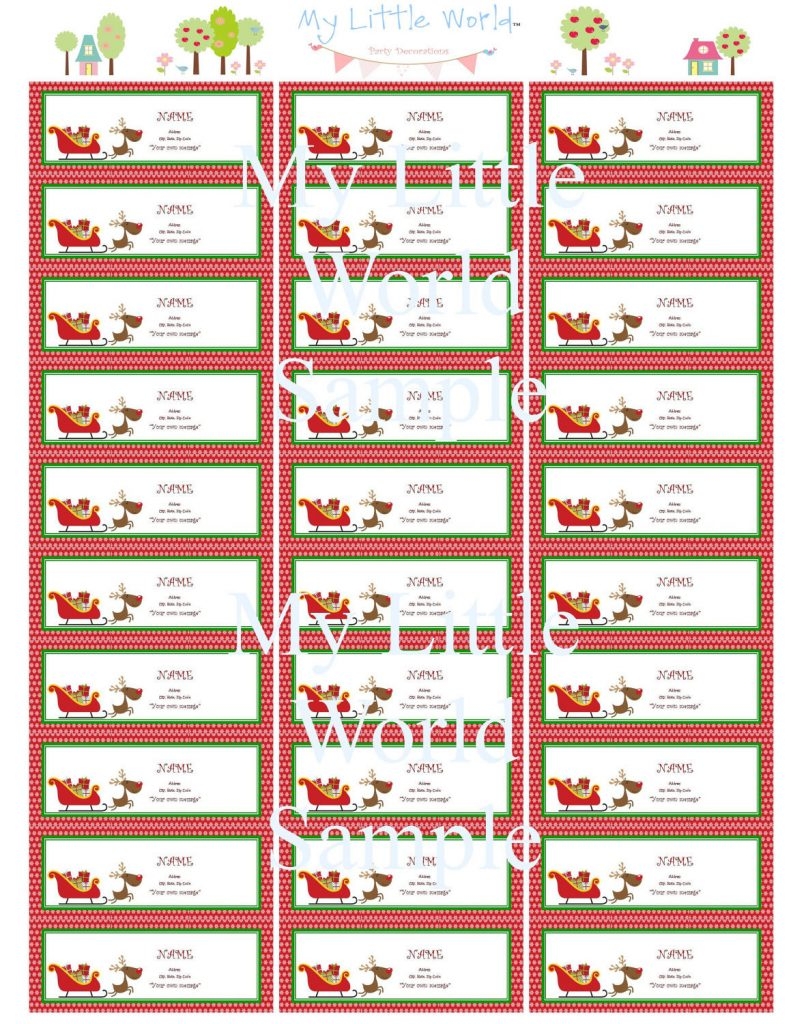 Editable Free Printable Christmas Address Labels