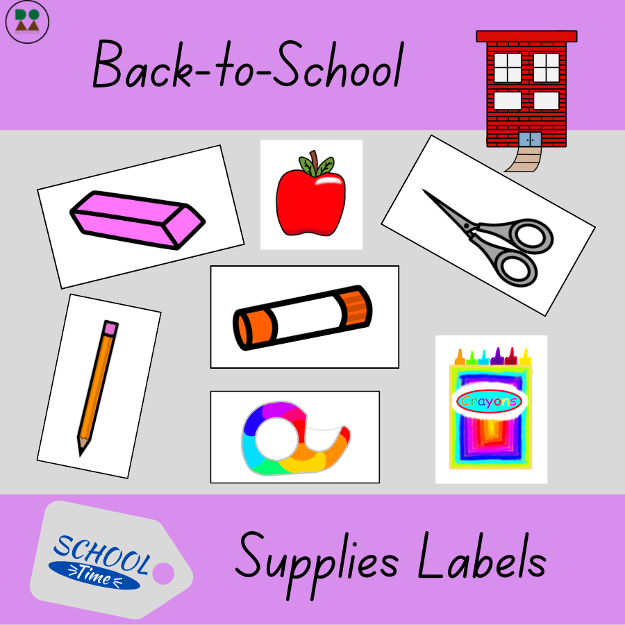 Back to School Classroom Supplies Labels Canva editable Classful