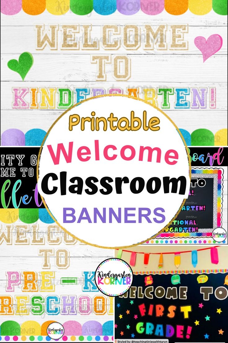 Printable Editable Welcome Classroom Sign Printable Editable Welcome Classroom Pennant