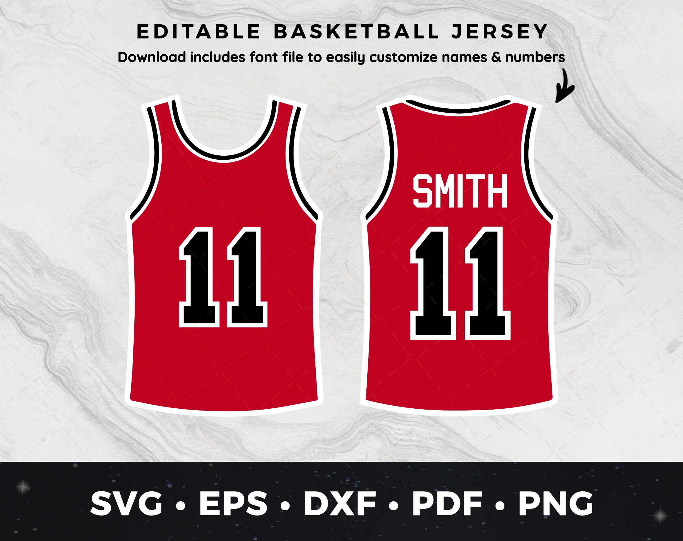 Editable Jersey Template Printable