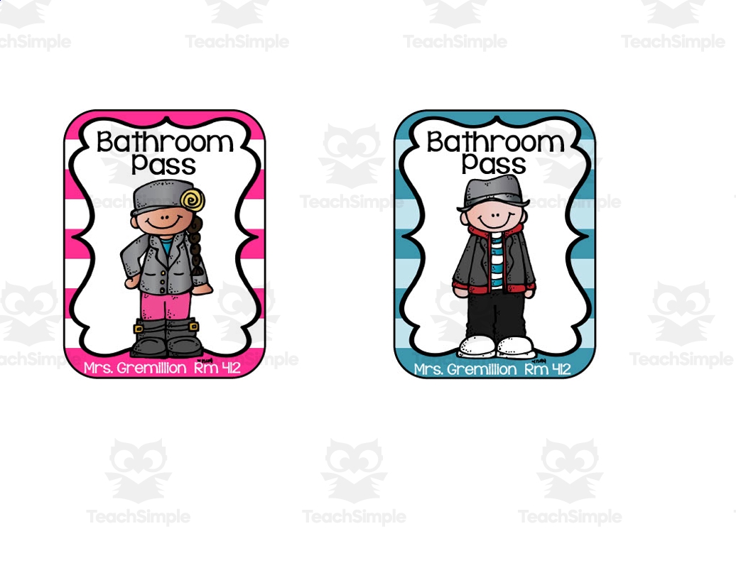 Bathroom Passes By Teach Simple