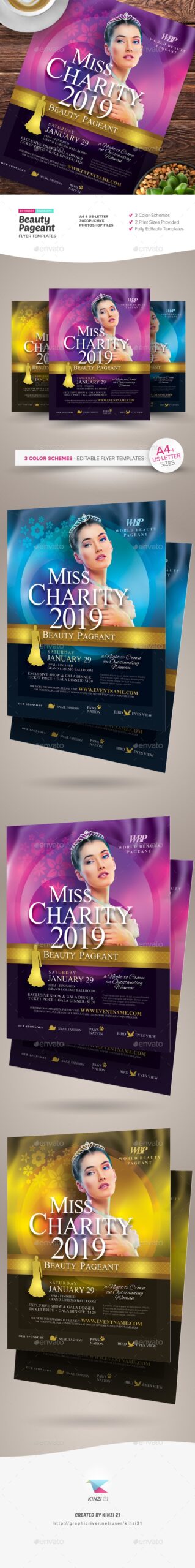 Free Printable Editable Pageant Flyers