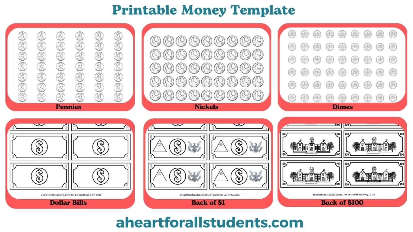 Printable Editable Coins For Classroom