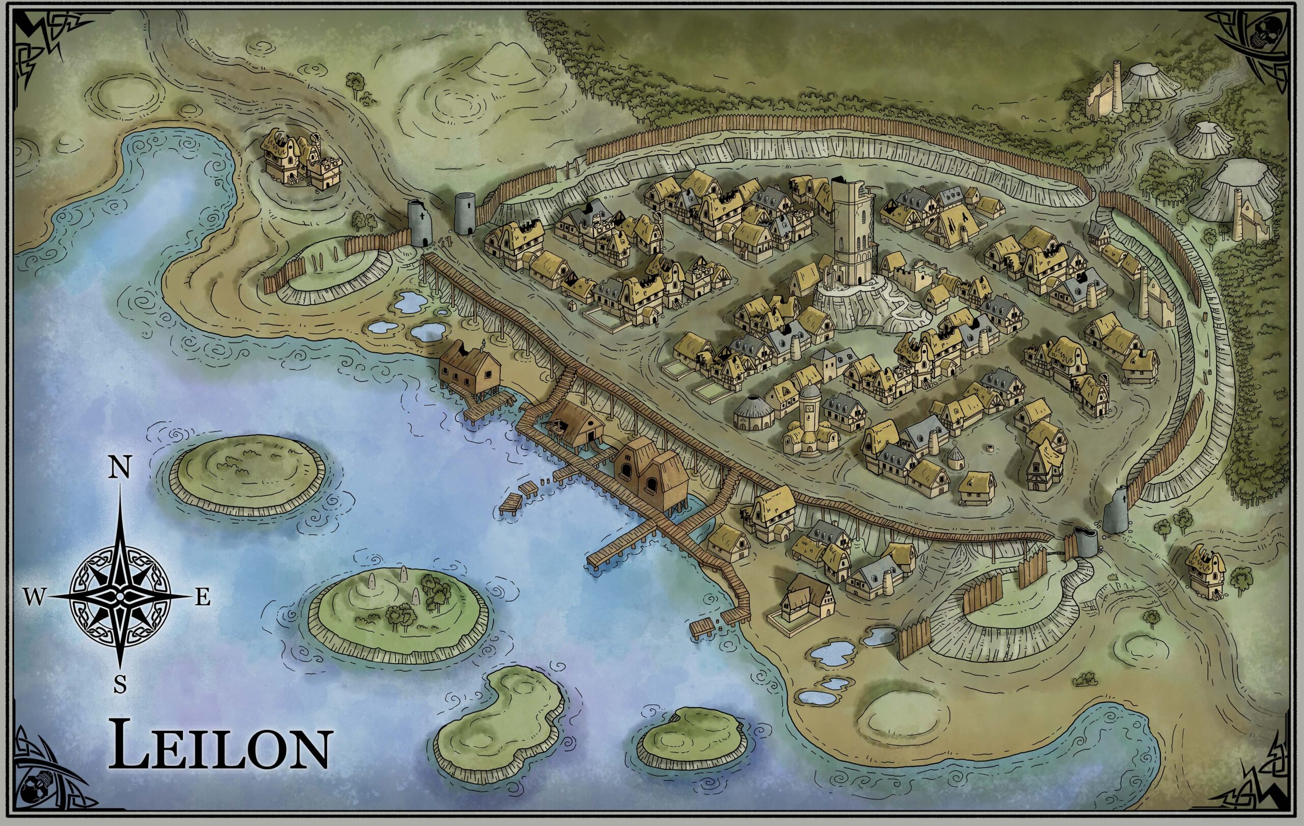 Printable Map Of City Of Neverwinter 5e 5th Edition