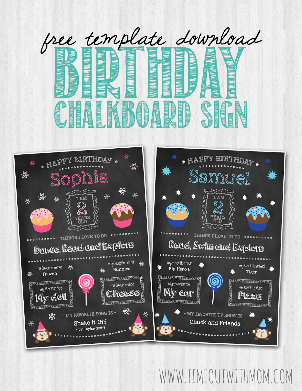 Free Editable Printable Chalkboard Template