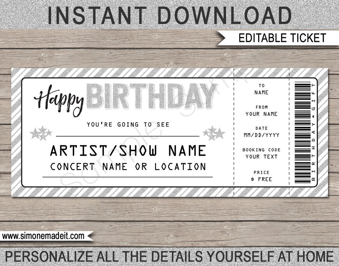 Free Printable And Editable Tickets