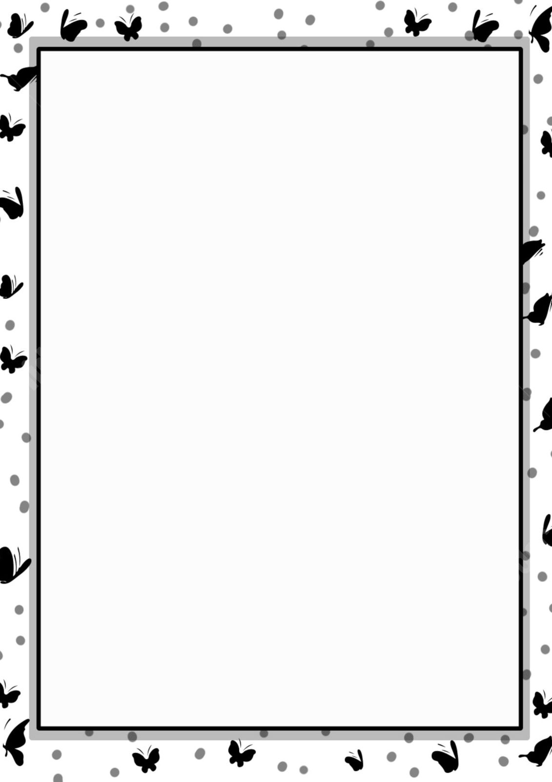 Borders Black And White Printable Editable