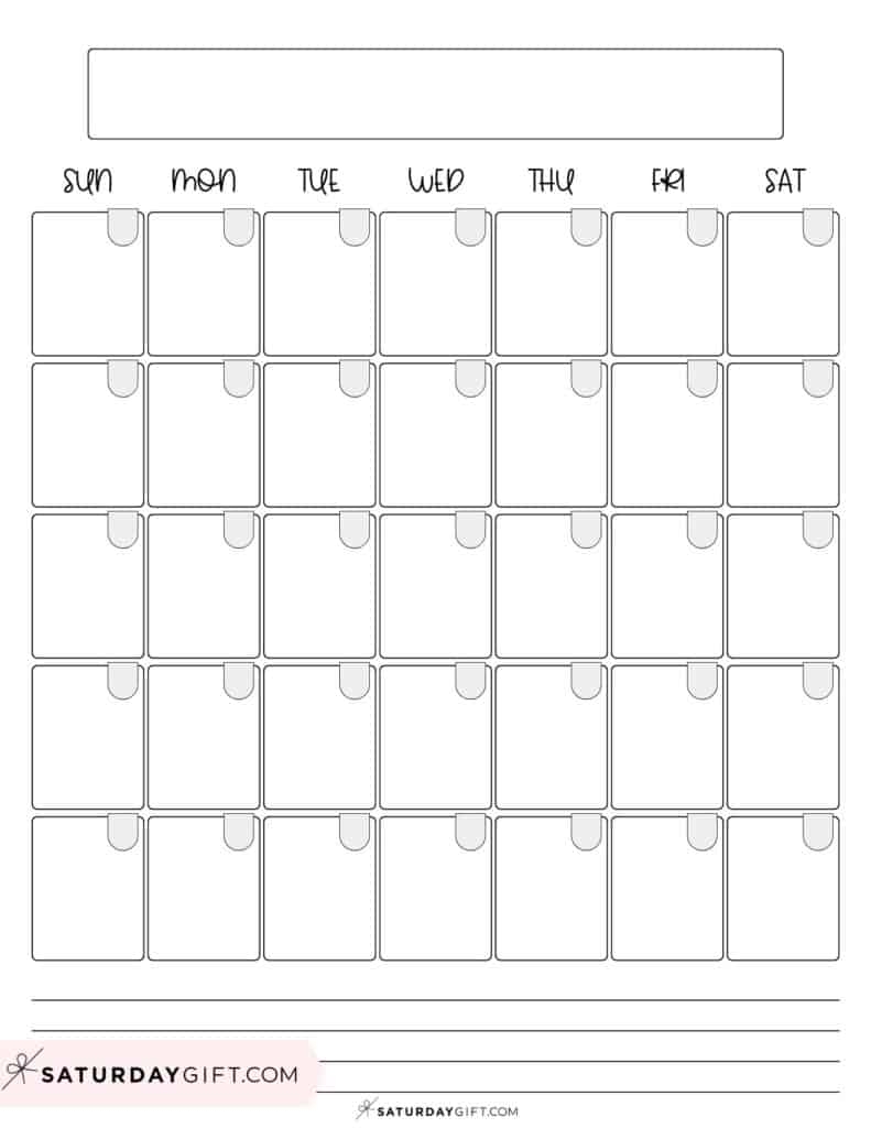 Free Editable Monthly Calendar Printable