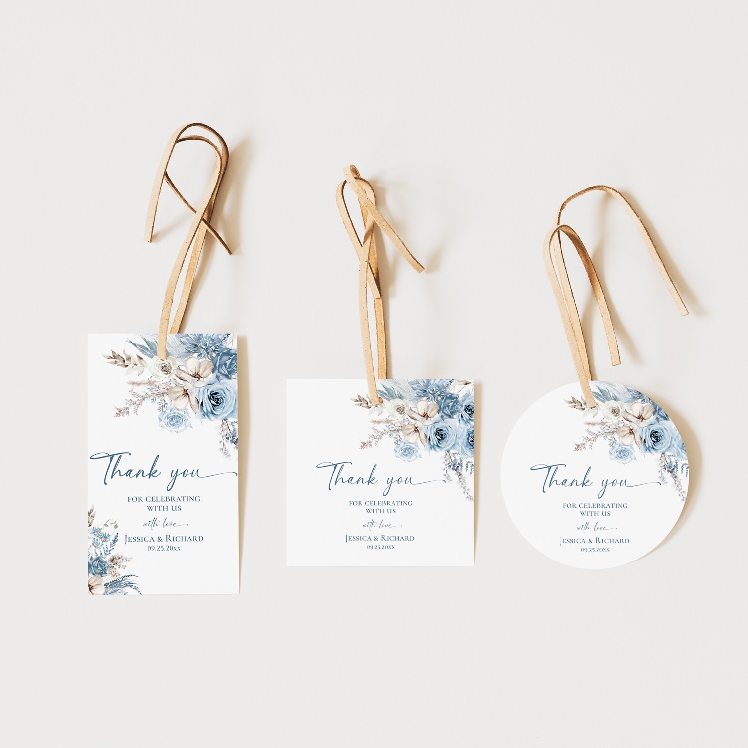 Blue Favor Tag Template Wedding Printable Tags For Favors