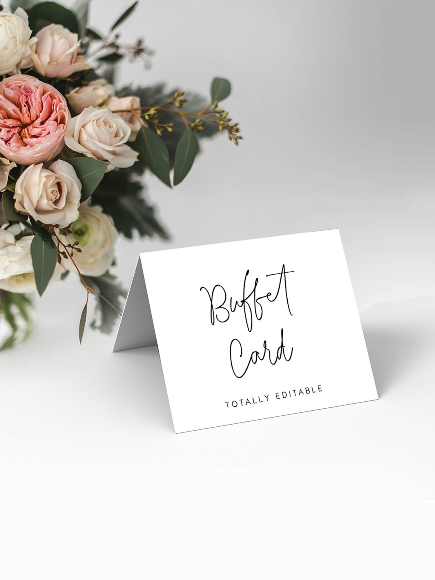 Tented Food Label Printable Edit Wedding