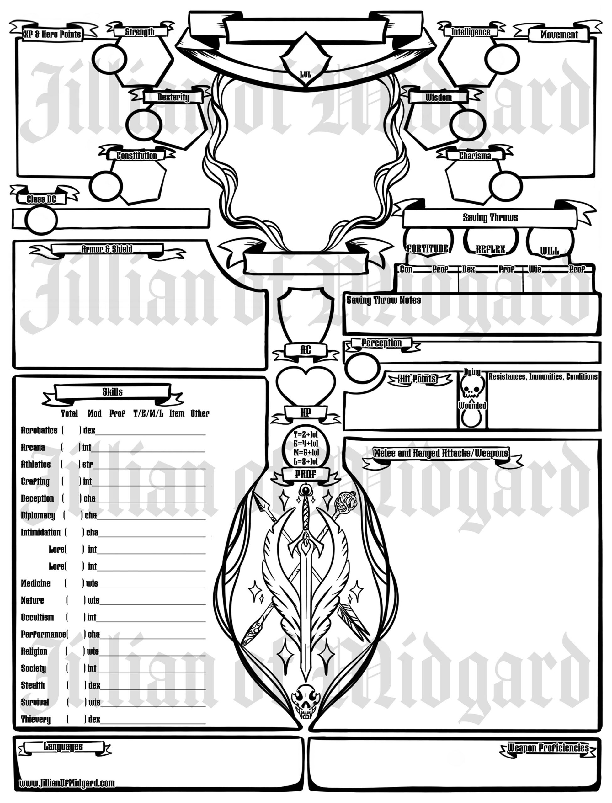 Where Can I Find Printable 2 Nd Edition D&D Sheets