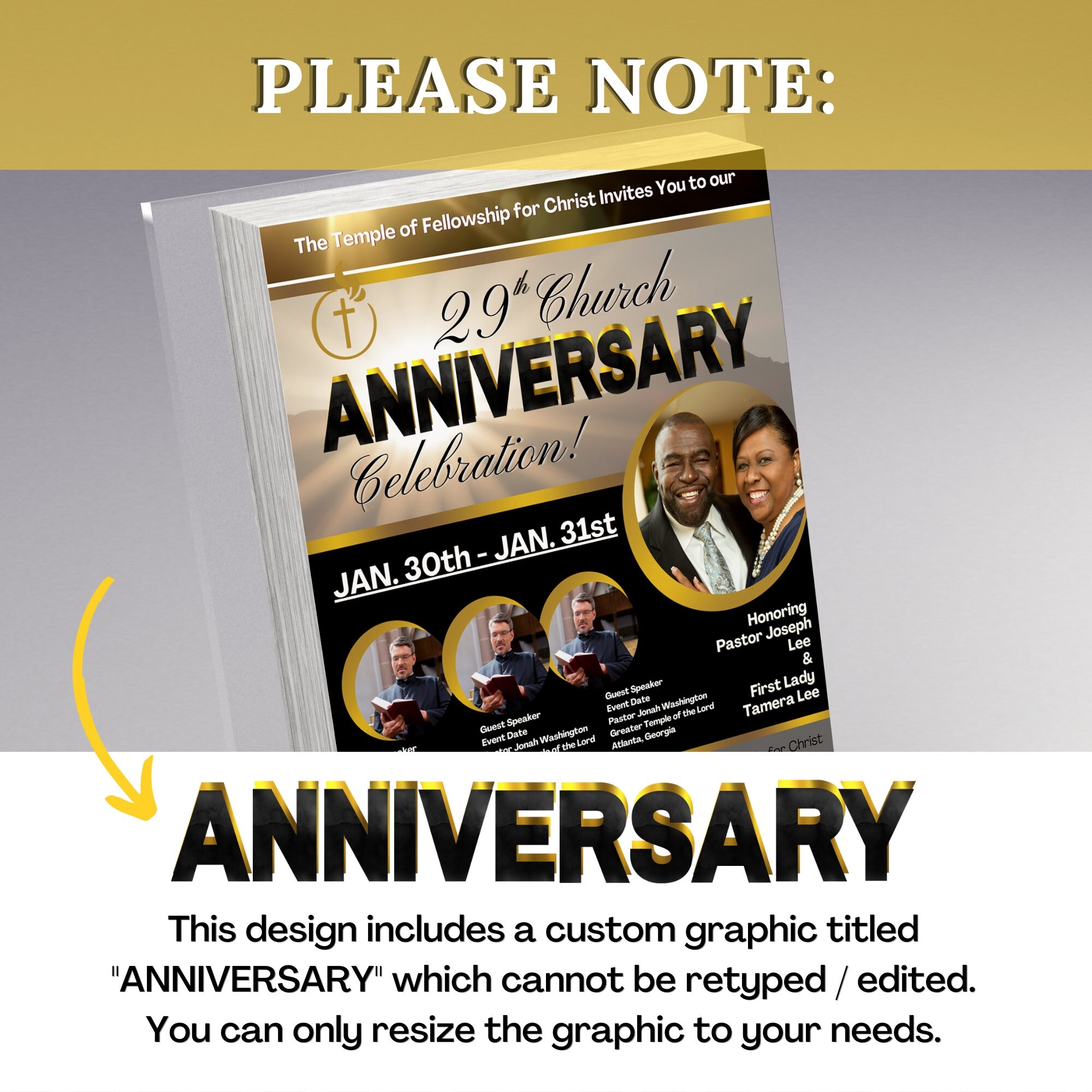 Sample Anniversary Flyer Free Editable And Printable El Shaddai Flyer Templates