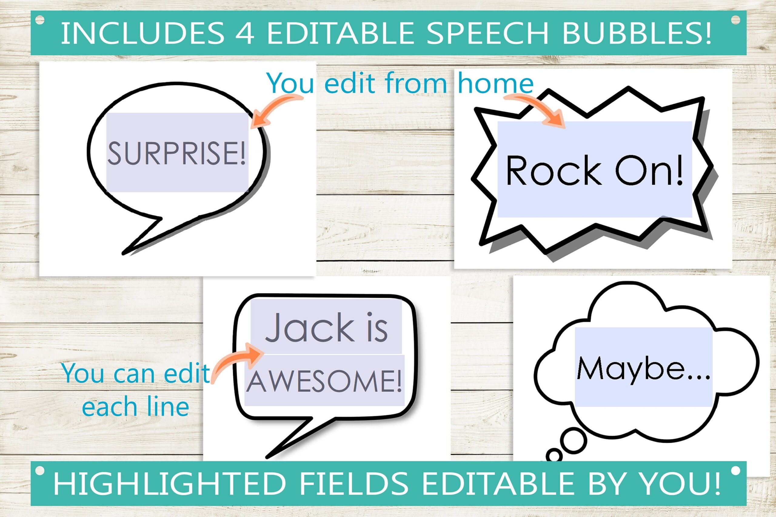 Cat Photo Booth Props Editable Speech Bubbles Printable Props Instant Download PDF File Cat Birthday Party Baby Shower Kittens DIY Etsy