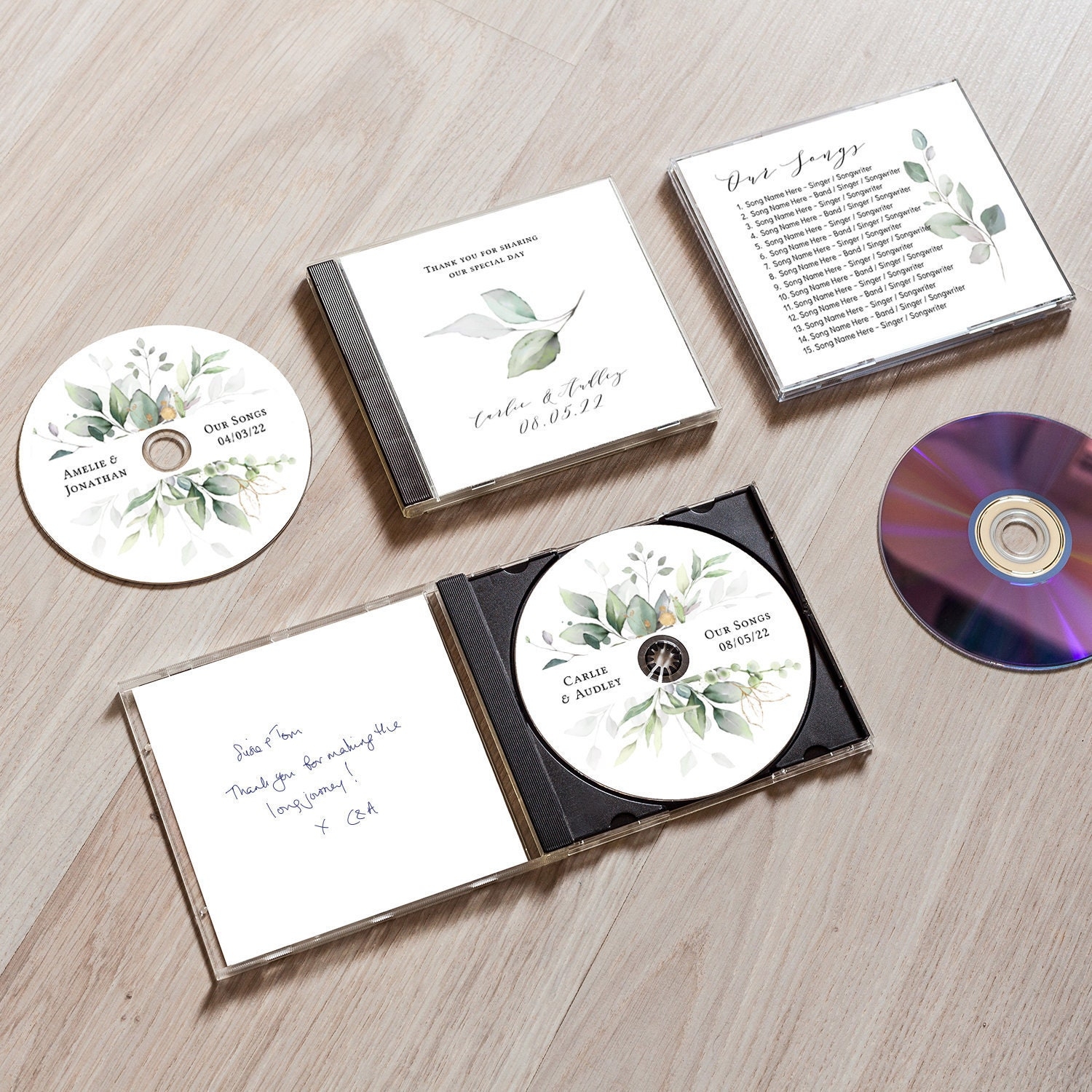 CD Cover Template Printable Cd Wedding Favors DIY Template Case And Disc Templates Included Corjl Template FREE Demo Etsy