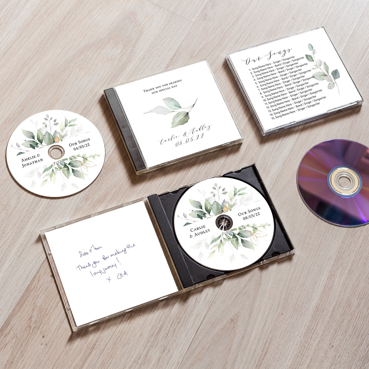 CD Cover Template Printable Cd Wedding Favors DIY Template Case And Disc Templates Included Corjl Template FREE Demo