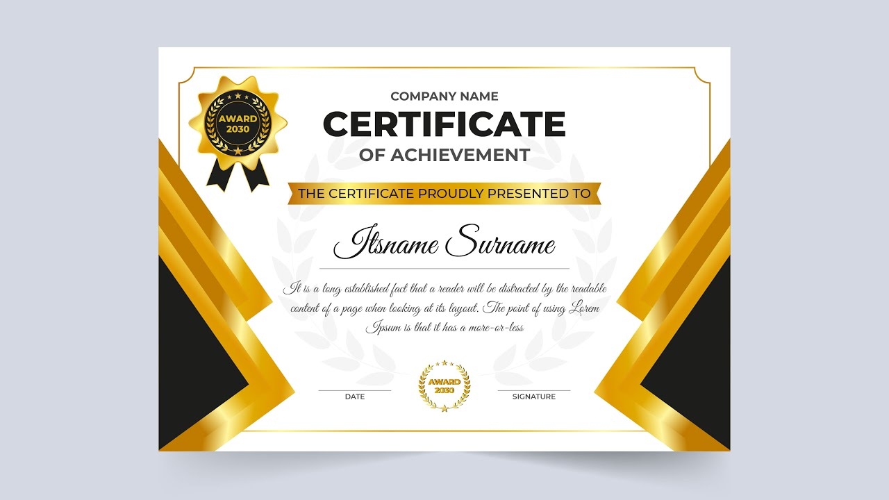 Certificate Template Design Free Download University Certificate Template Vector YouTube