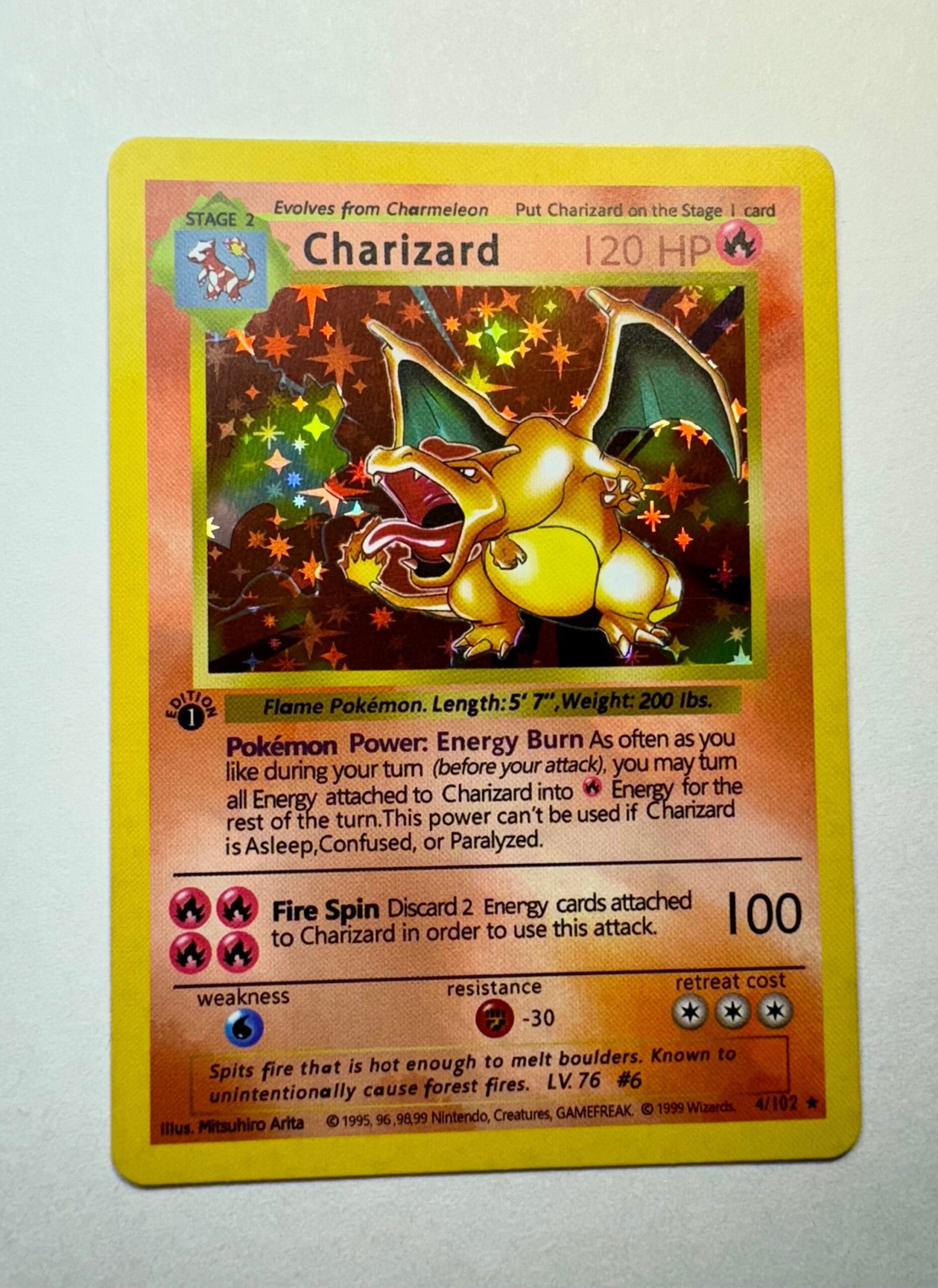 Pokemon Charizard First Edition Printable