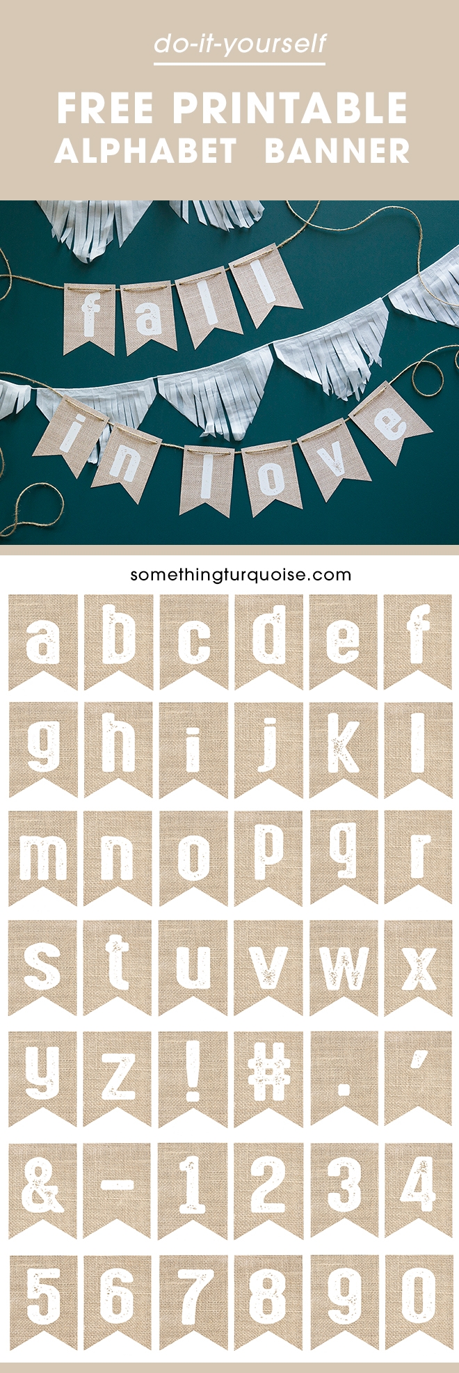 Burlap Banner Editable Printable Free