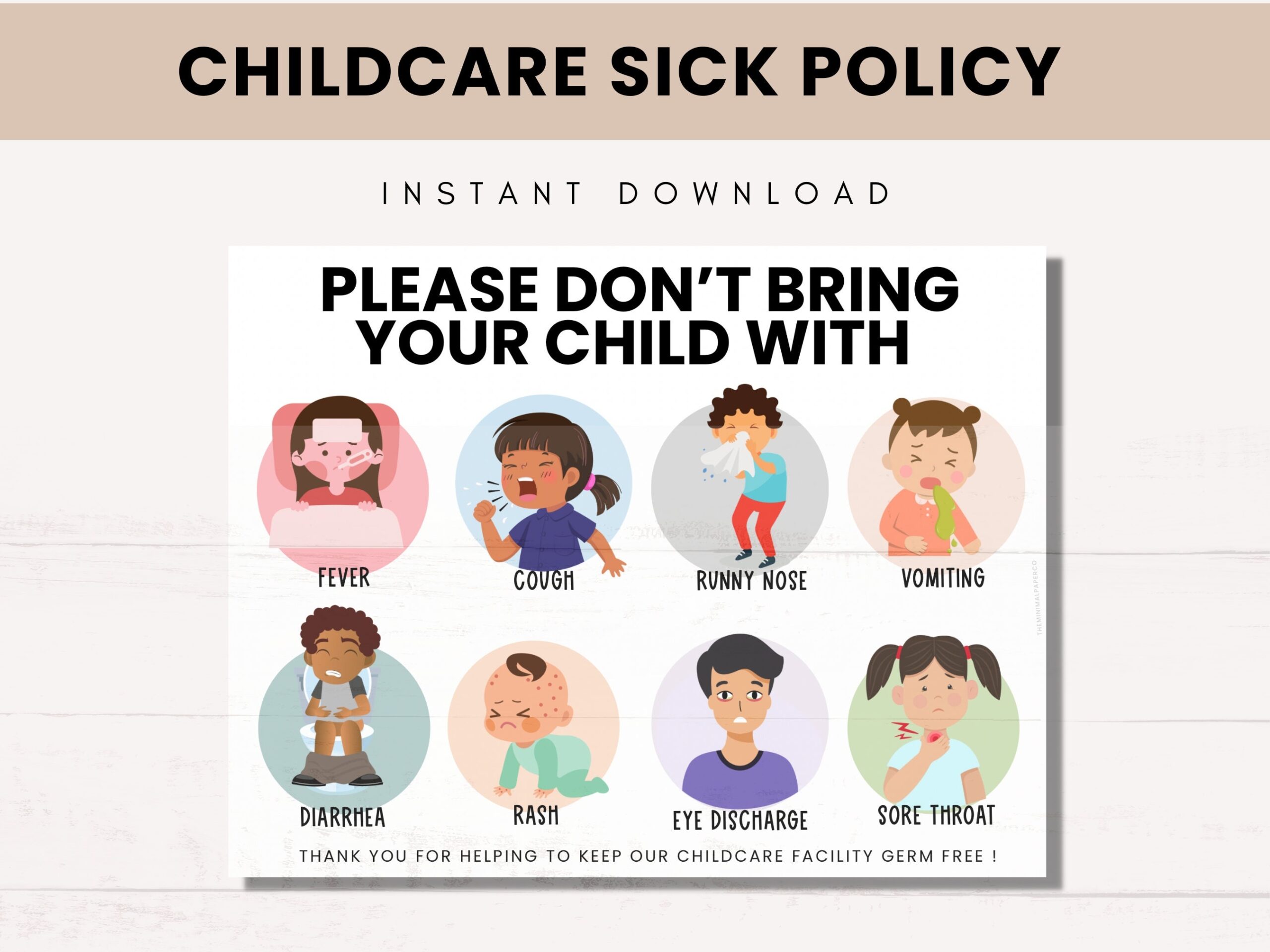 Editable Do Not Visit If Youre Sick Printable