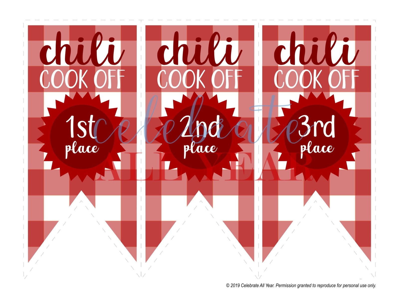 Chili Cook Off Printable Kit Celebrate All Year