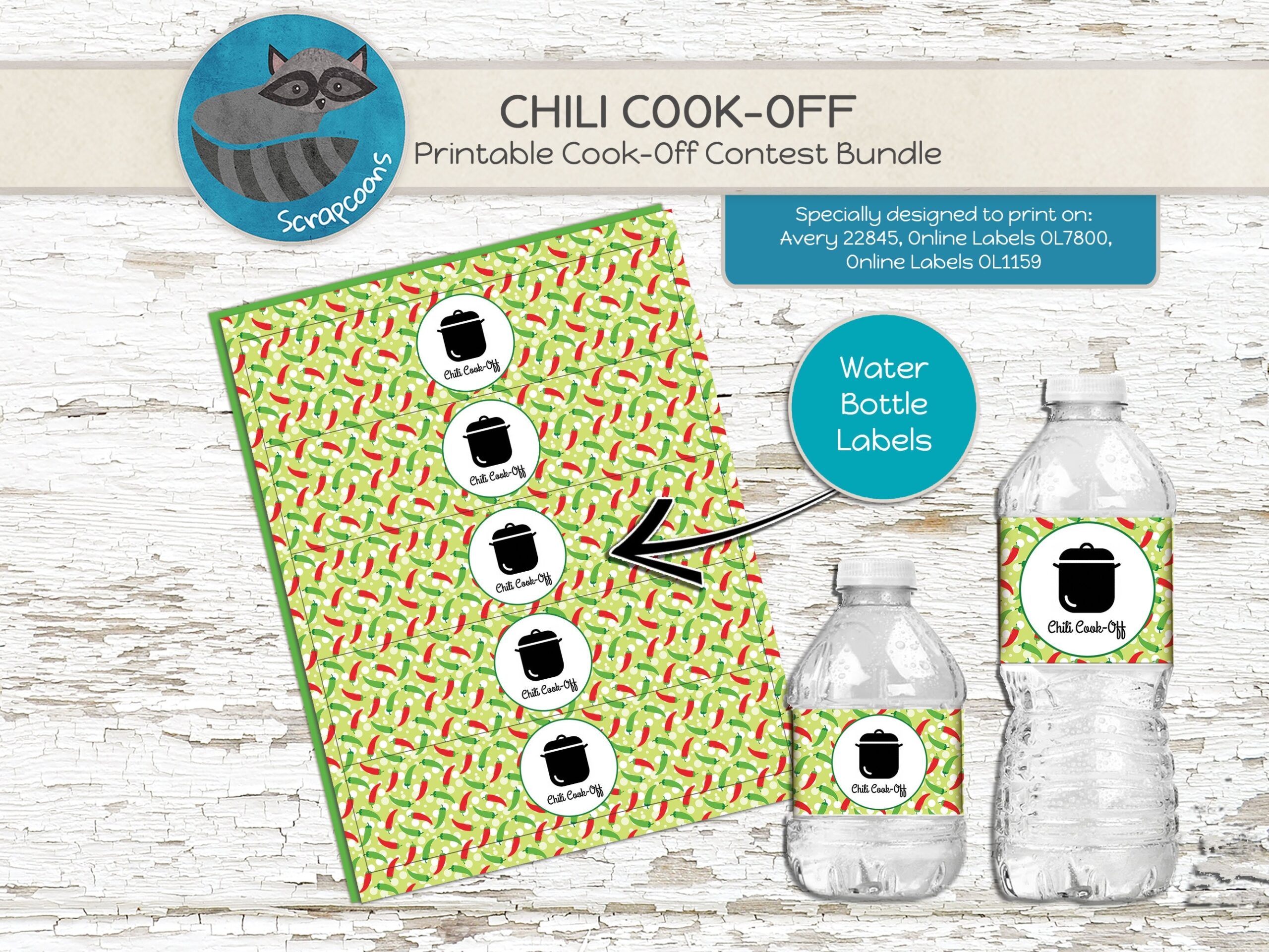 Chili Cook off Printable Kit Sign up Sheet Ballots Score Cards Awards Labels Party Signs Etsy