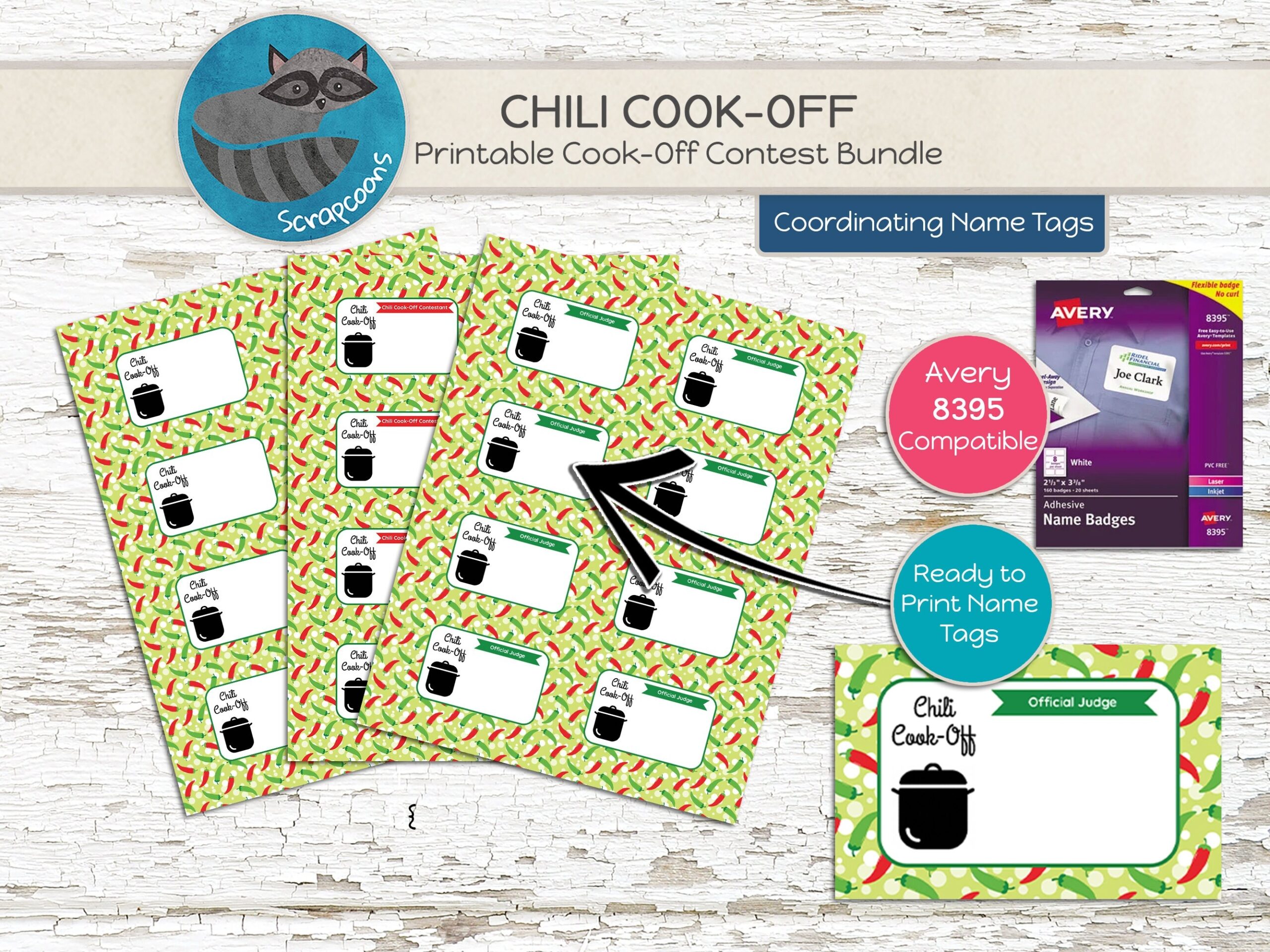Chili Cook off Printable Kit Sign up Sheet Ballots Score Cards Awards Labels Party Signs Etsy