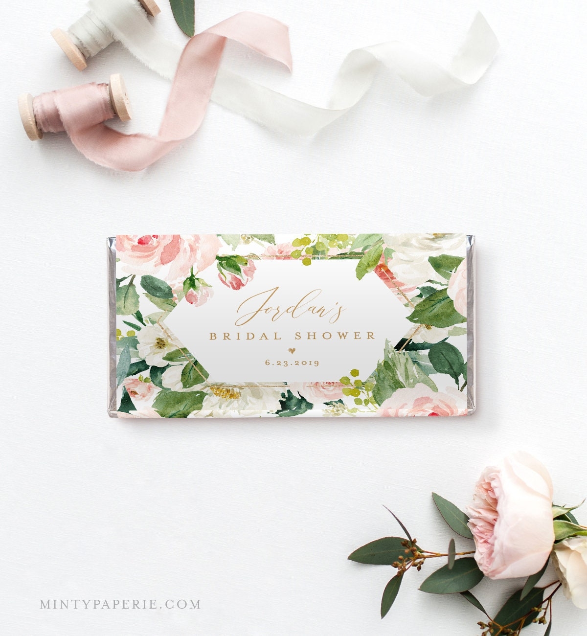 Chocolate Bar Wrapper Template Printable Candy Bar Wrapper For Bridal Shower Wedding Or Any Event Instant Download Editable 043 101CW