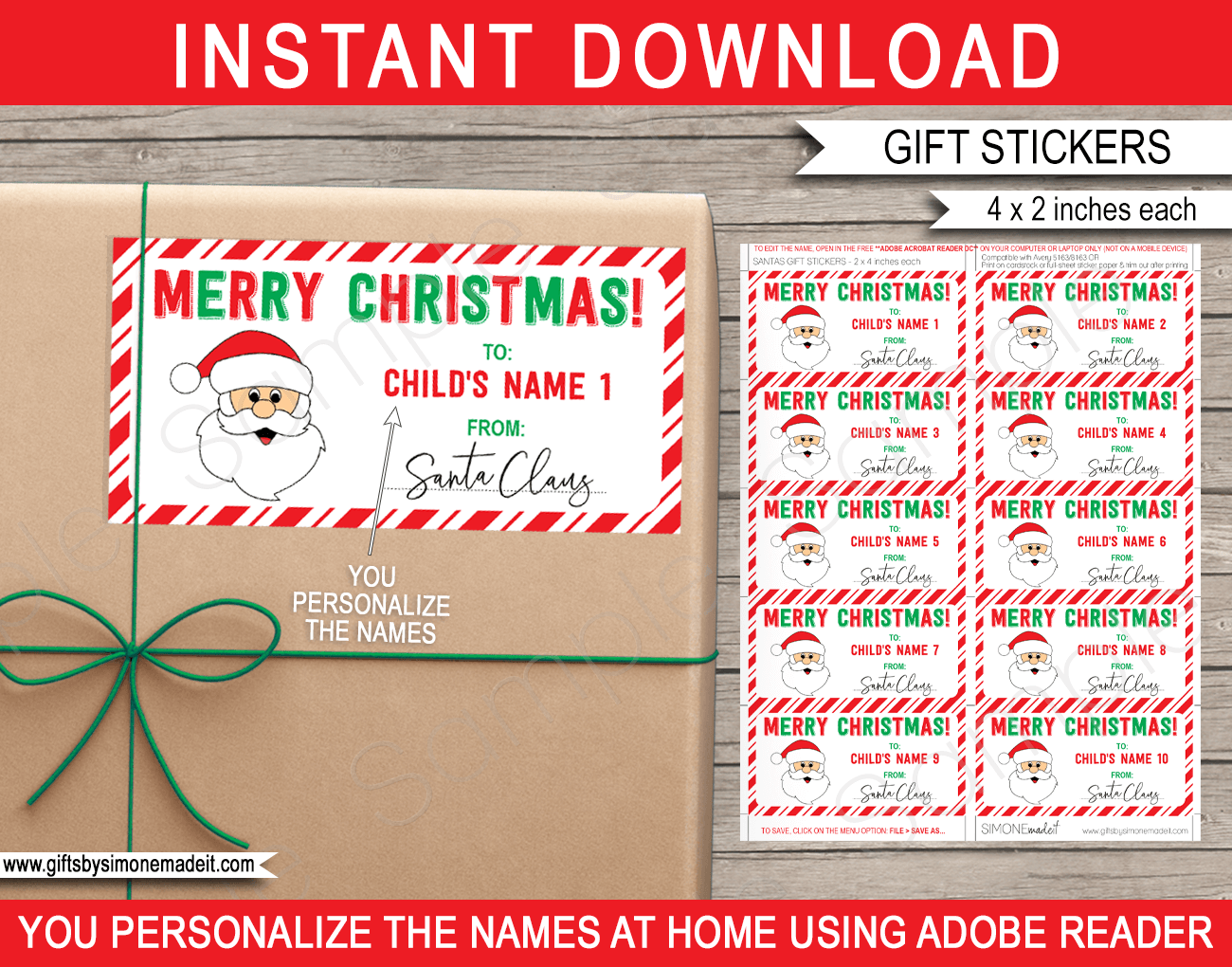 Editable Free Printable Christmas Tags