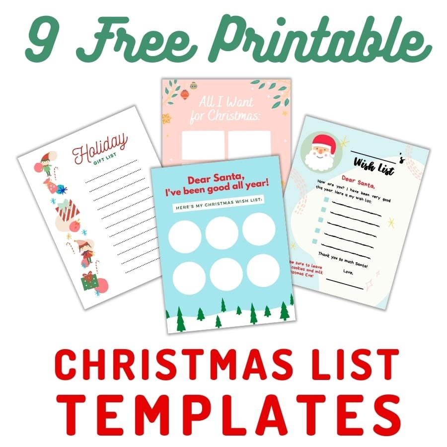 Christmas List Template 9 FREE Gorgeous Printables Make Life Lovely