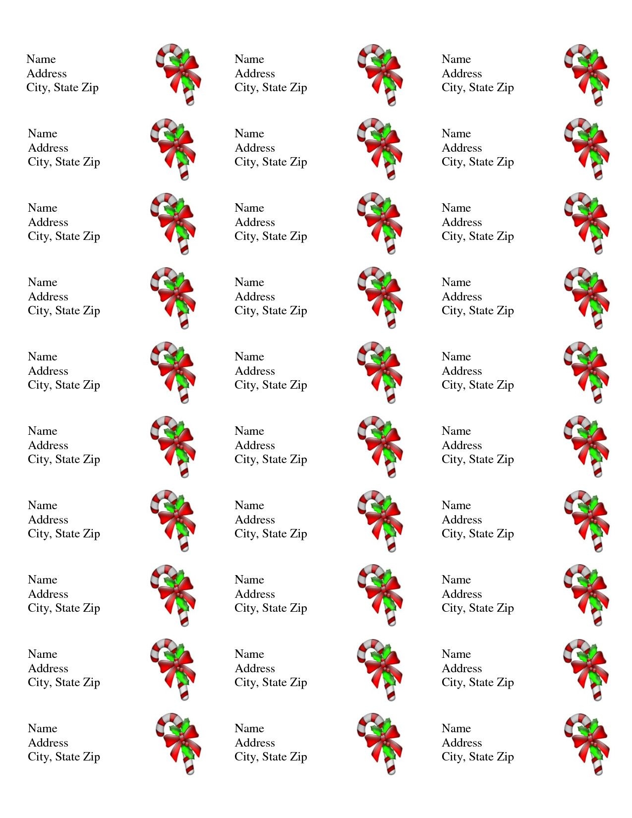 Christmas Mailing Labels Printable Printable Party Favors