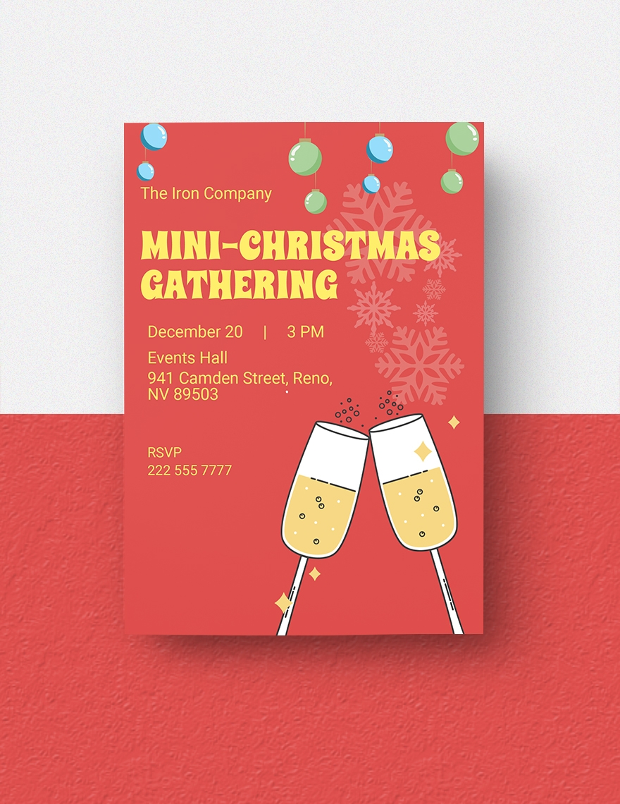 Christmas Office Party Invitation Template In Illustrator PSD Word Google Docs Download Template