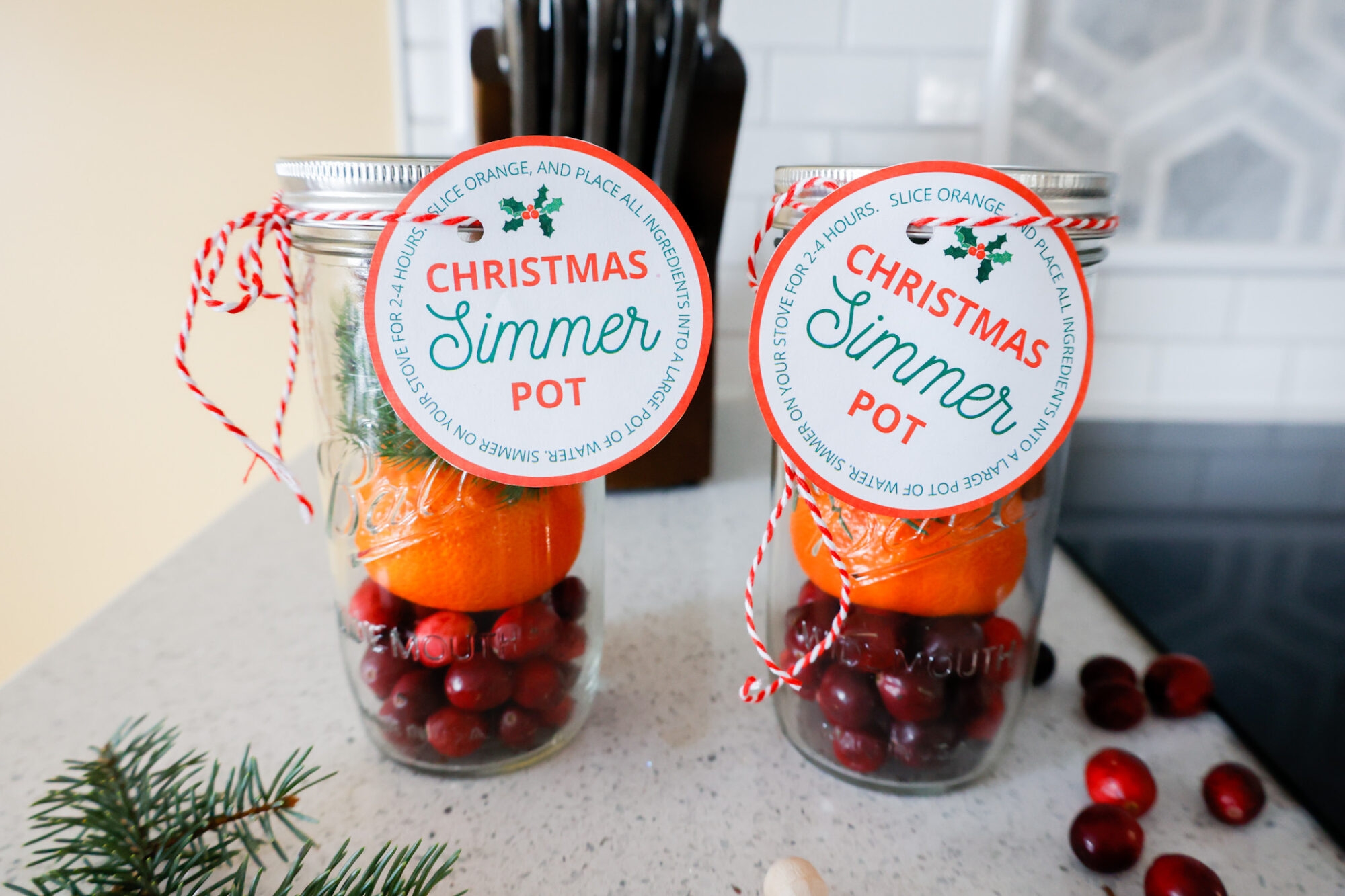 Half Pint Mason Jar Labels Printable Christmas Editable