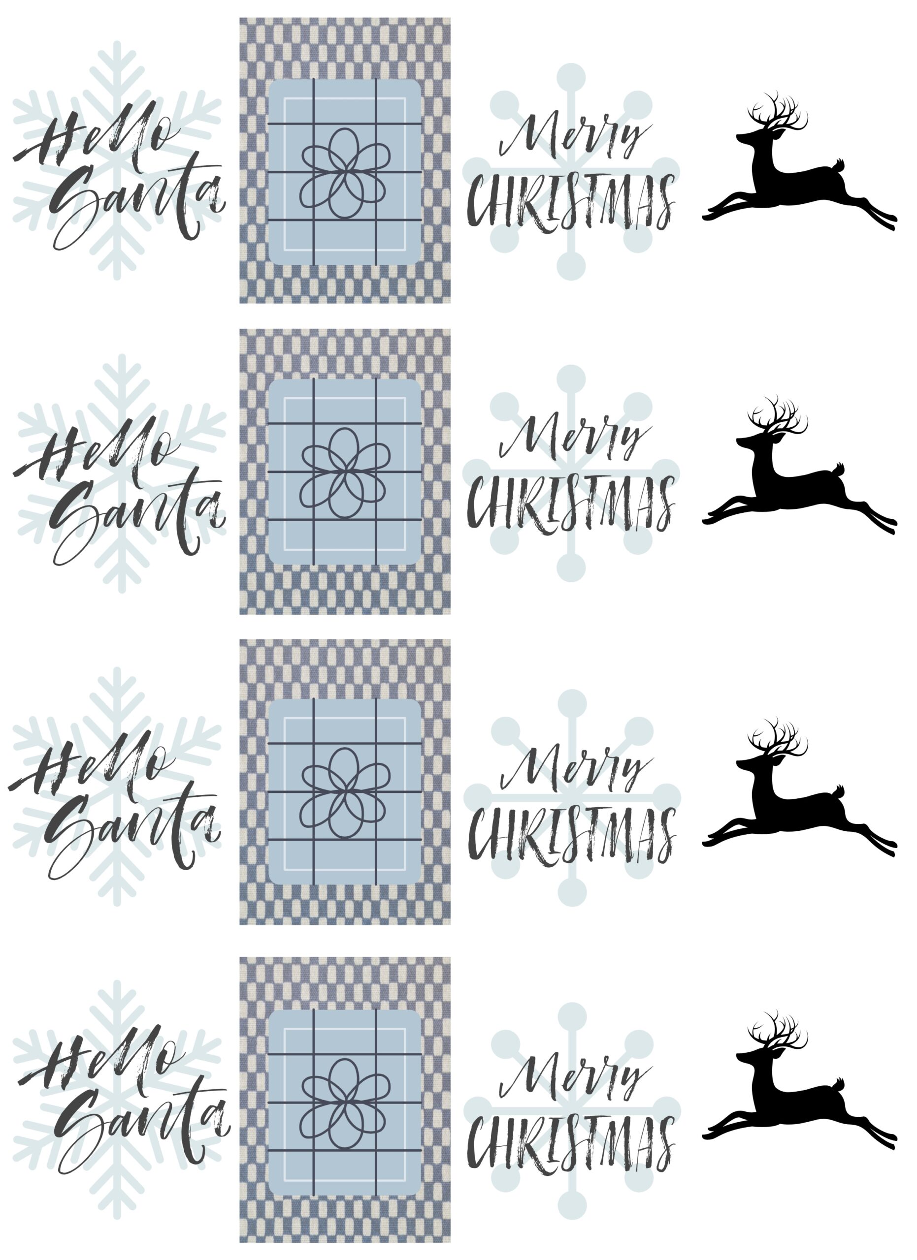 Free Printable Editable Christmas Gift Tags Black And White