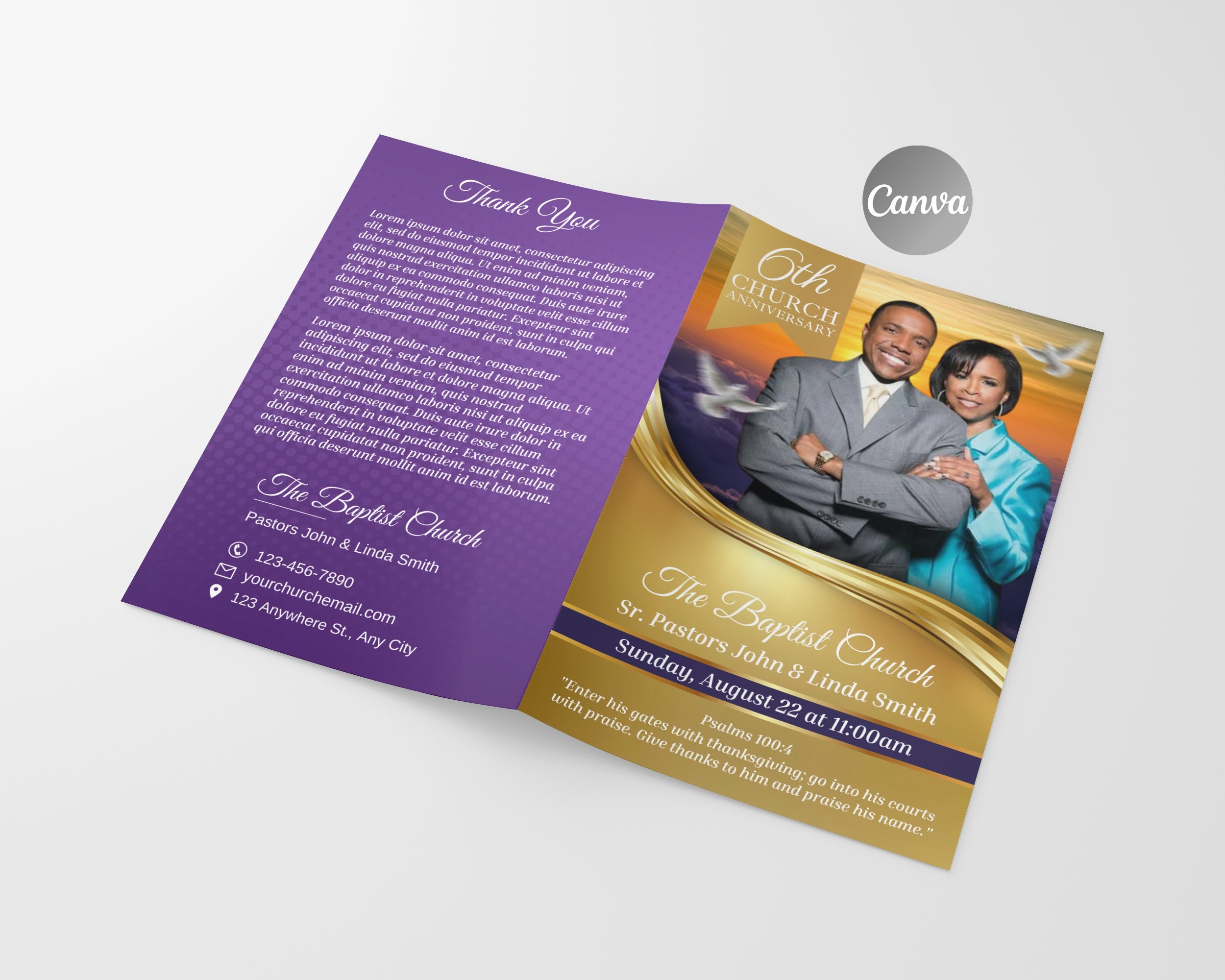 Printable And Editable Church Anniversary Programs