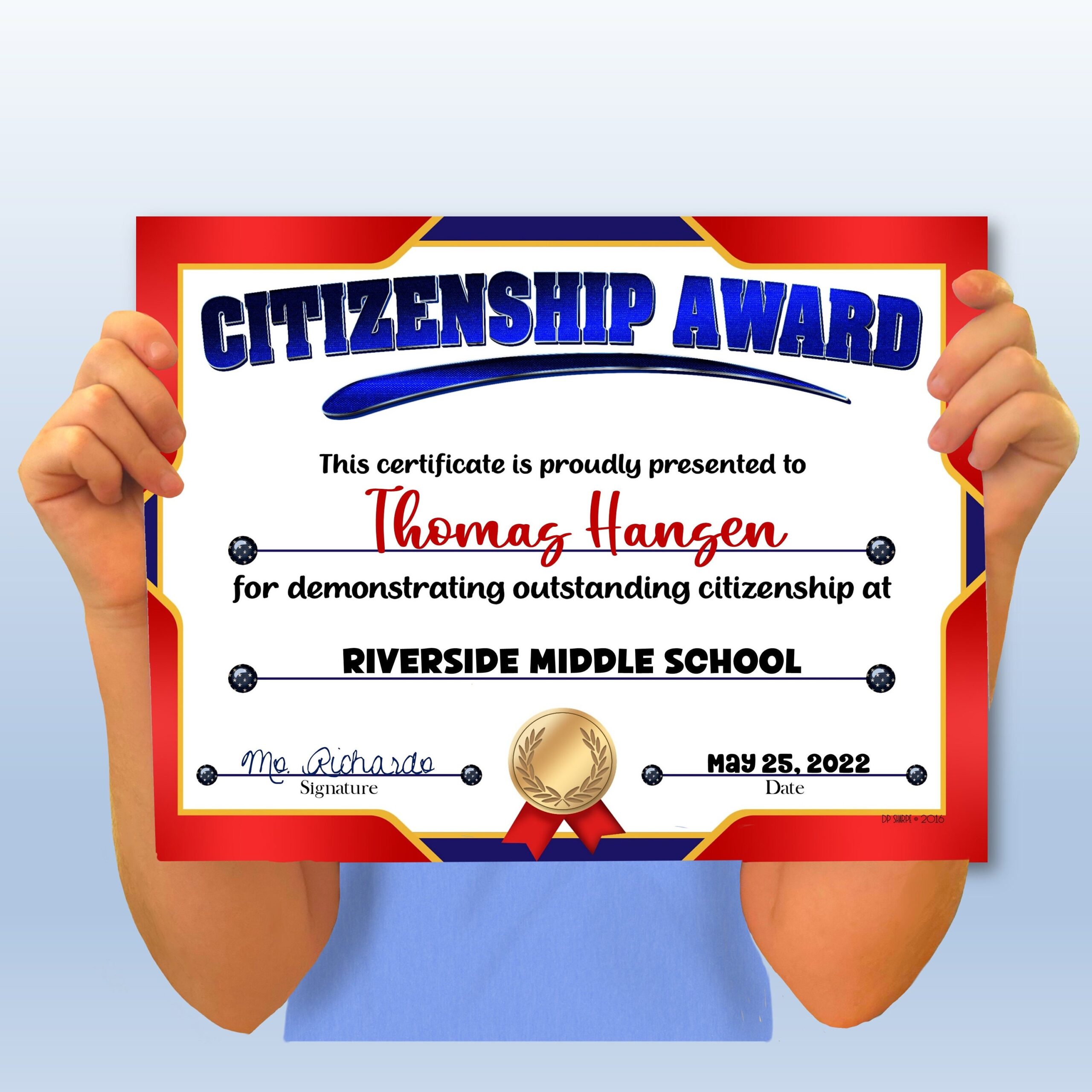 Citizenship Certificate Powerpoint Certificates School Certificates Templates Editable Certificates Digital Download Etsy