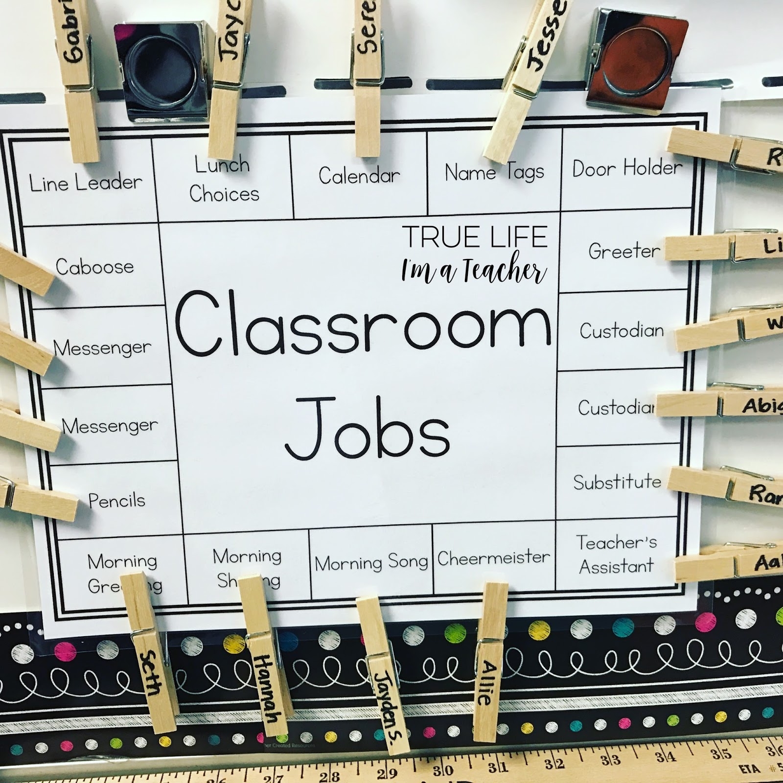 Free Editable Classroom Jobs Printables