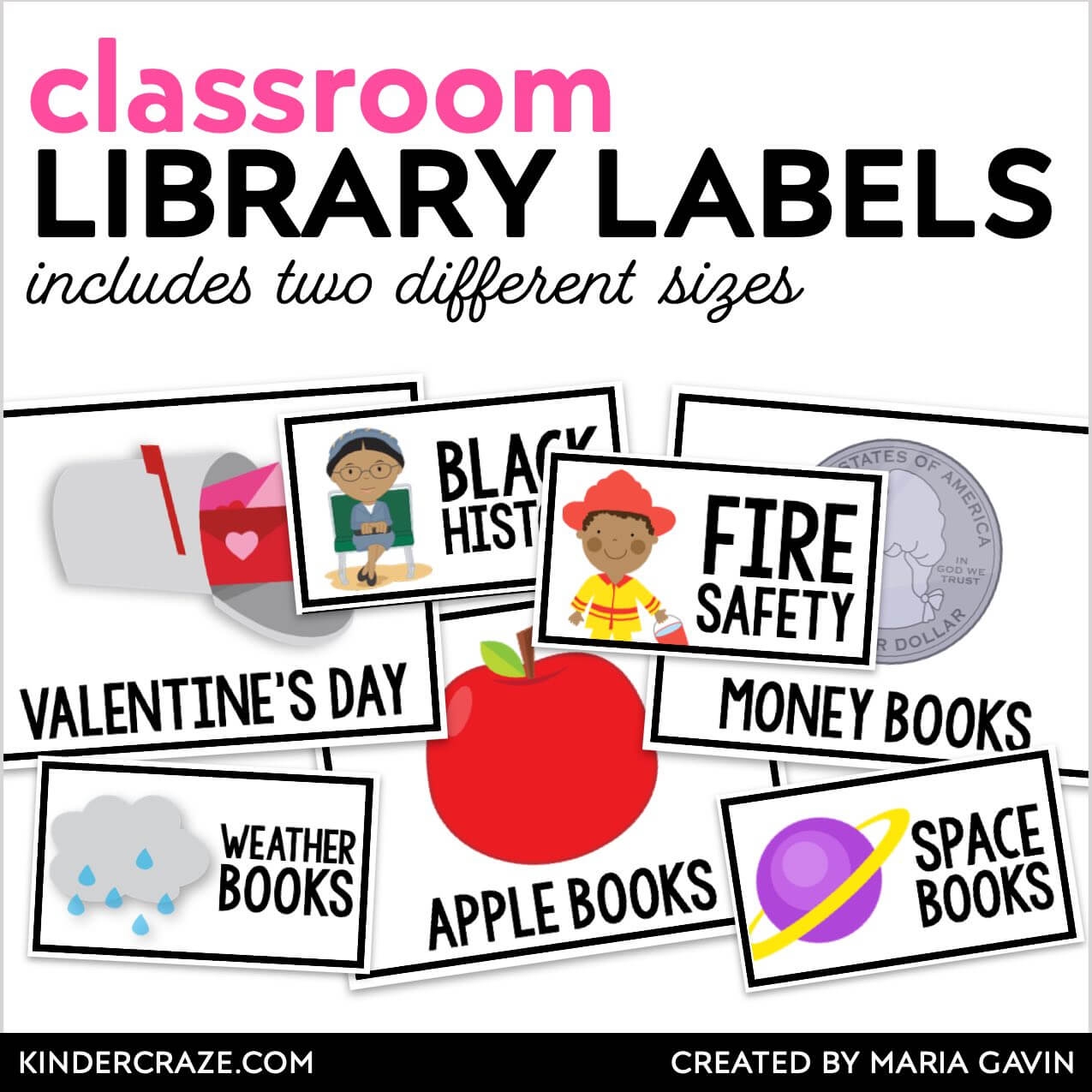 Classroom Library Book Bin Labels With Themes And Levels EDITABLE Kinder Craze