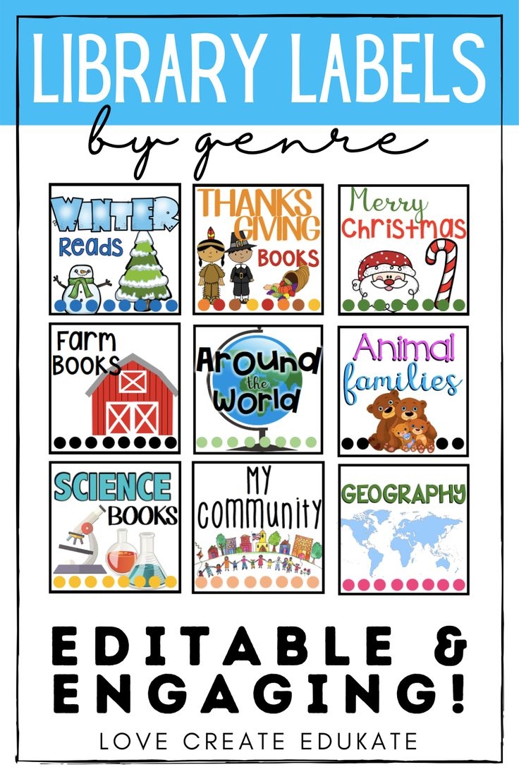 Classroom Library Labels